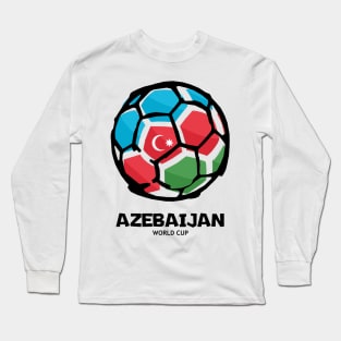 Azebaijan Football Country Flag Long Sleeve T-Shirt